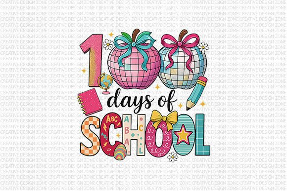 100 Days Disco School PNG: Celebrate in Style