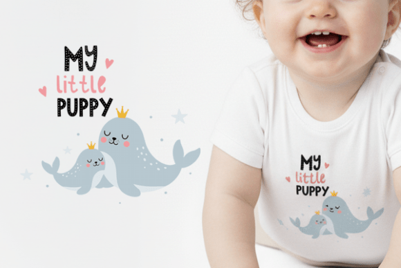 Baby Seal Clipart: My Little Puppy Design