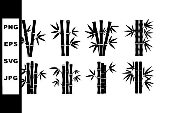 Bamboo Silhouettes Vector Set: A Minimalist Asset for Nature-Themed Design