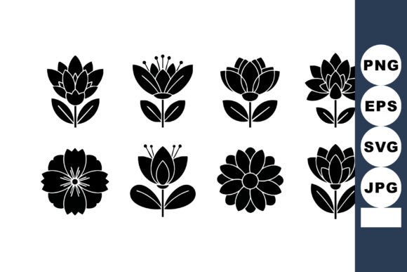 Black Silhouette Flower Icons with Vario: A Practical Guide to Elegant Botanical Design