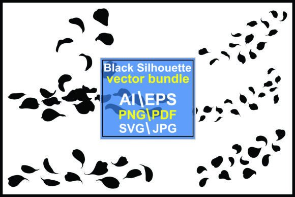 Collection of Black Flower Petals Scattered: A Design Resource Evaluation