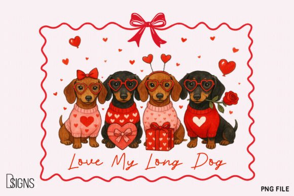 Dachshund Valentine Dog Lover Coquette: Elevating Niche Design in the Creator Economy