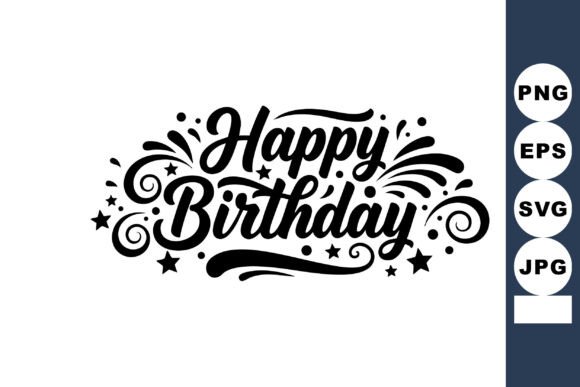 Elegant Calligraphy for Happy Birthday Designs