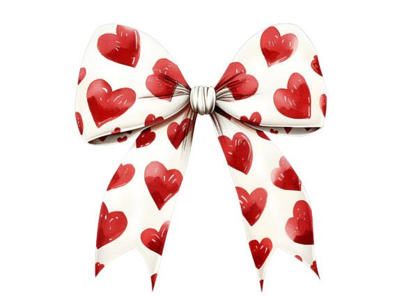 Enhancing Valentine’s Day Designs with the Tall Hearts Ribbon Bow PNG