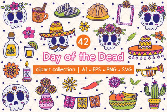 Evaluating the Day of the Dead Clipart Collection for Creative Projects