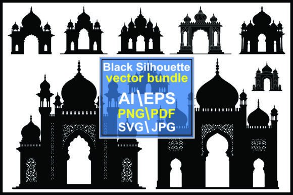 Exploring the Artistic Depth of Silhouettes of Islamic Architecture Arch Designs