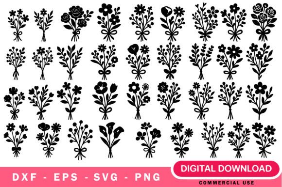 Floral Bouquet SVG Bundle for Crafters