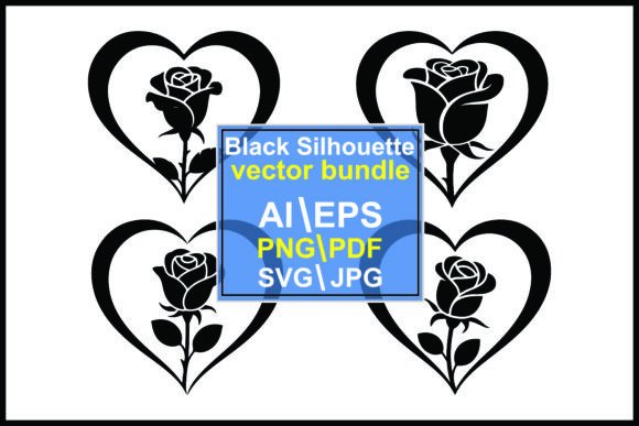 Integrating the Collection of Rose in Heart Silhouette into Professional Design Workflows