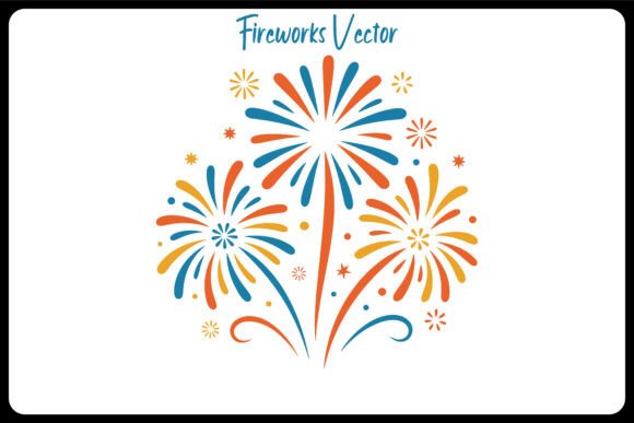 New Year Fireworks Clipart for Festive Designs