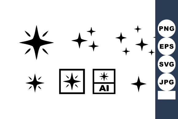 Strategic Visual Communication with the Star Shapes and Sparkle Icons Set with D