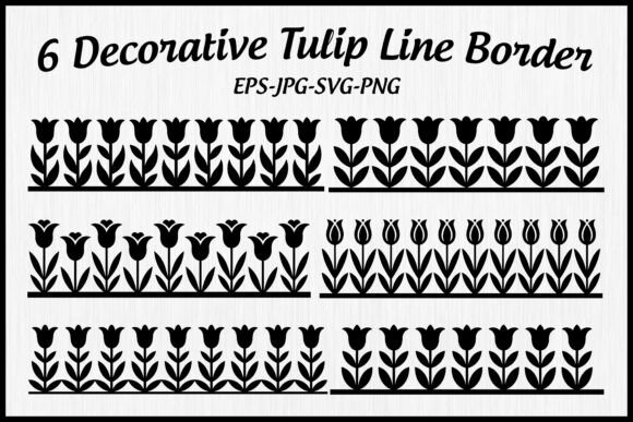 Tulip Floral Border Pattern: Elevating Your Design Projects with Precision and Elegance