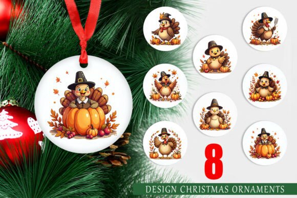 Turkey Ornament Watercolor Style: A Guide to Printable Christmas Decorations