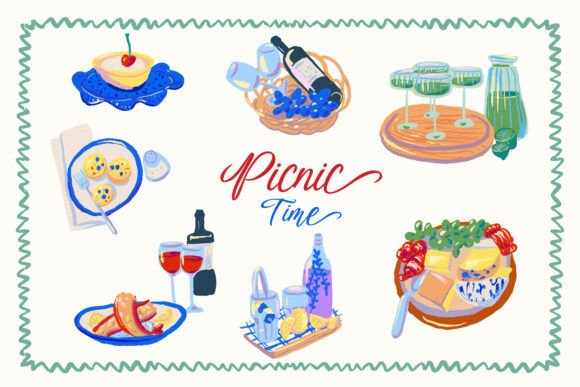 Unlocking Creative Potential with the Picnic Time Food and Drink Collection in SVG Format